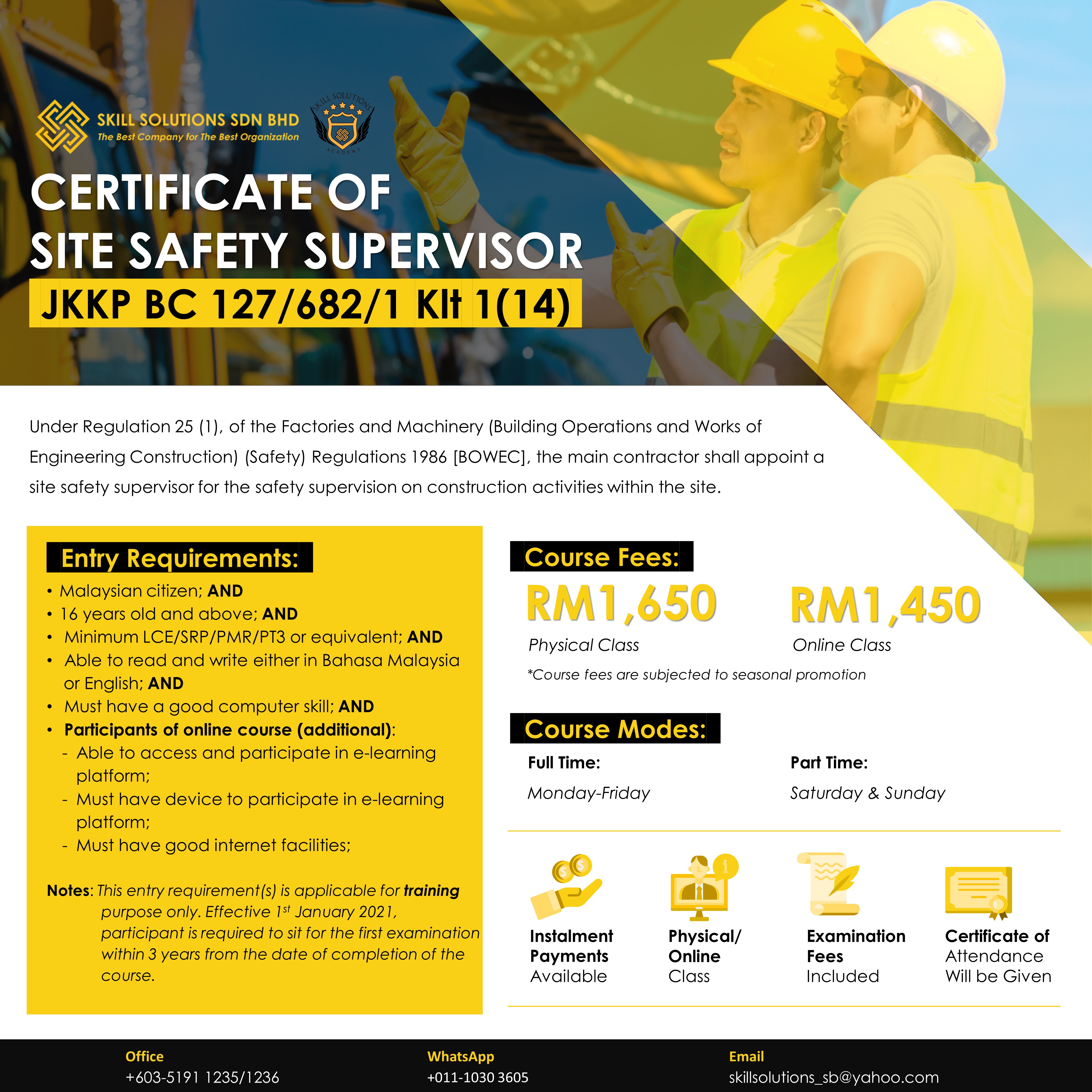 Site Safety Supervisor SSS 